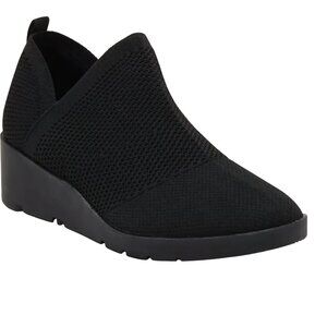 Taryn Rose Kabe Knit Wedge Bootie Black Comfort Shoe Size 7.5